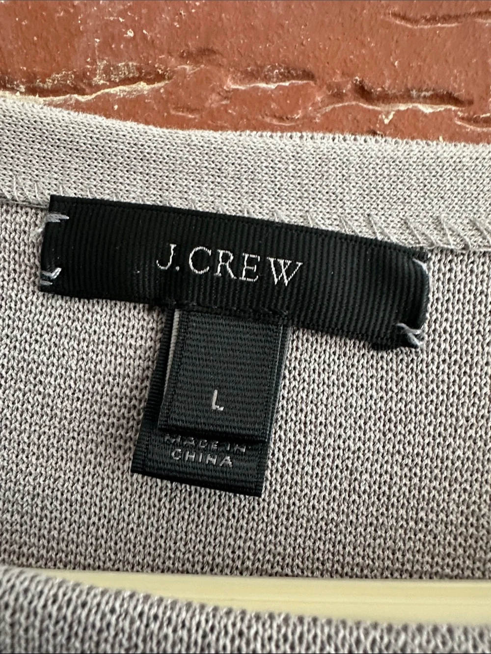 J. Crew Light Gray Knit Tunic Top
